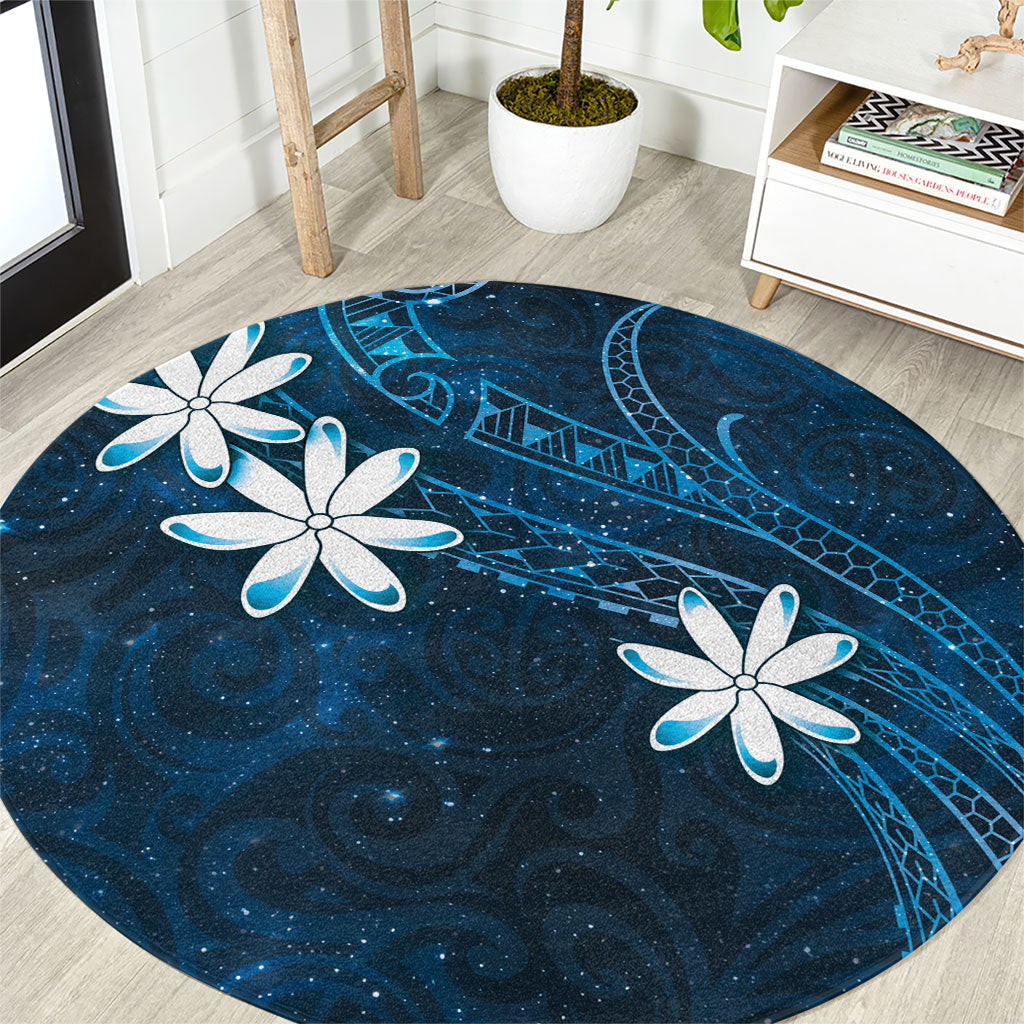 Tahiti Matarii Round Carpet Tahitian Spring Blue Galaxy LT05 Blue - Polynesian Pride