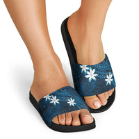 Tahiti Matarii Slide Sandals Tahitian Spring Blue Galaxy LT05 - Polynesian Pride