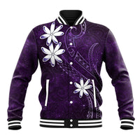 Tahiti Matarii Baseball Jacket Tahitian Spring Purple Galaxy LT05 Unisex Purple - Polynesian Pride