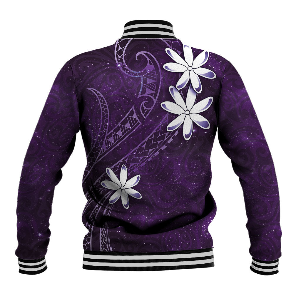 Tahiti Matarii Baseball Jacket Tahitian Spring Purple Galaxy LT05 - Polynesian Pride