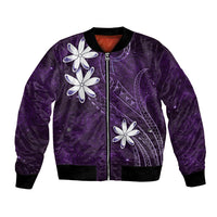 Tahiti Matarii Bomber Jacket Tahitian Spring Purple Galaxy LT05 Unisex Purple - Polynesian Pride