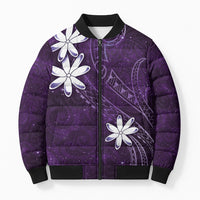 Tahiti Matarii Bomber Puffer Jacket Tahitian Spring Purple Galaxy LT05 Unisex Purple - Polynesian Pride