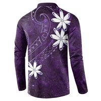 Tahiti Matarii Button Sweatshirt Tahitian Spring Purple Galaxy LT05 - Polynesian Pride