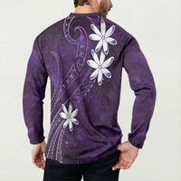 Tahiti Matarii Button Sweatshirt Tahitian Spring Purple Galaxy LT05 - Polynesian Pride