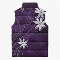 Tahiti Matarii Sleeveless Puffer Jacket Tahitian Spring Purple Galaxy LT05 - Polynesian Pride