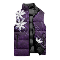Tahiti Matarii Sleeveless Puffer Jacket Tahitian Spring Purple Galaxy LT05 - Polynesian Pride