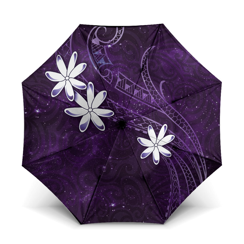 Tahiti Matarii Umbrella Tahitian Spring Purple Galaxy LT05 One Size Folded 11.42 inch Opened Diameter 37.4 inch Purple - Polynesian Pride