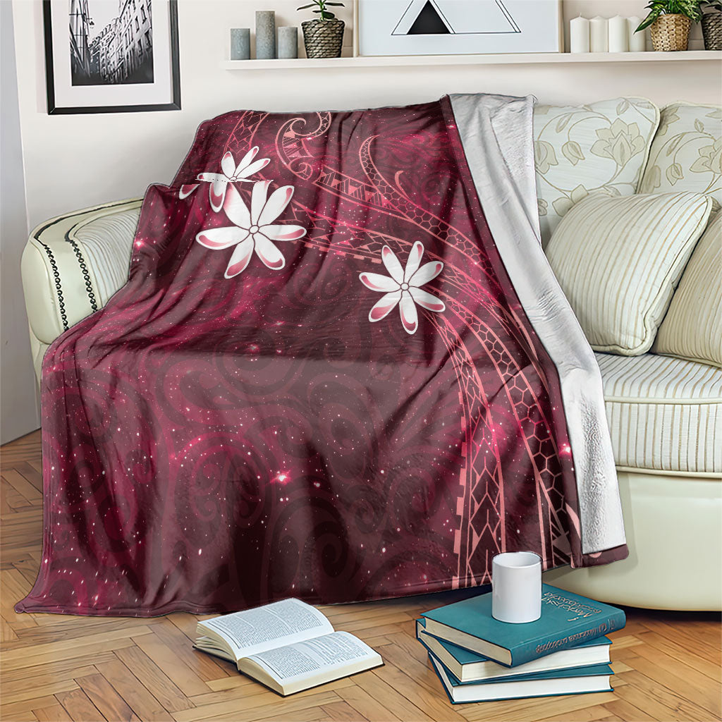 Tahiti Matarii Blanket Tahitian Spring Red Galaxy LT05 Red - Polynesian Pride