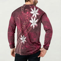 Tahiti Matarii Button Sweatshirt Tahitian Spring Red Galaxy LT05 - Polynesian Pride