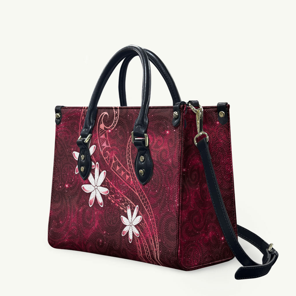 Tahiti Matarii Leather Bag Tahitian Spring Red Galaxy LT05 Red - Polynesian Pride