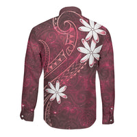 Tahiti Matarii Long Sleeve Button Shirt Tahitian Spring Red Galaxy LT05 - Polynesian Pride