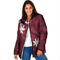 Tahiti Matarii Padded Jacket Tahitian Spring Red Galaxy LT05 Women Red - Polynesian Pride