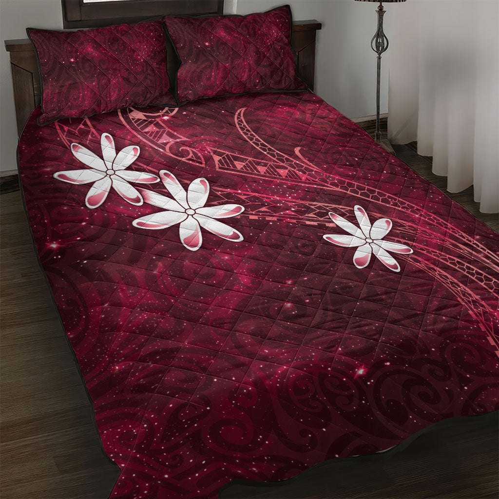Tahiti Matarii Quilt Bed Set Tahitian Spring Red Galaxy LT05 Red - Polynesian Pride
