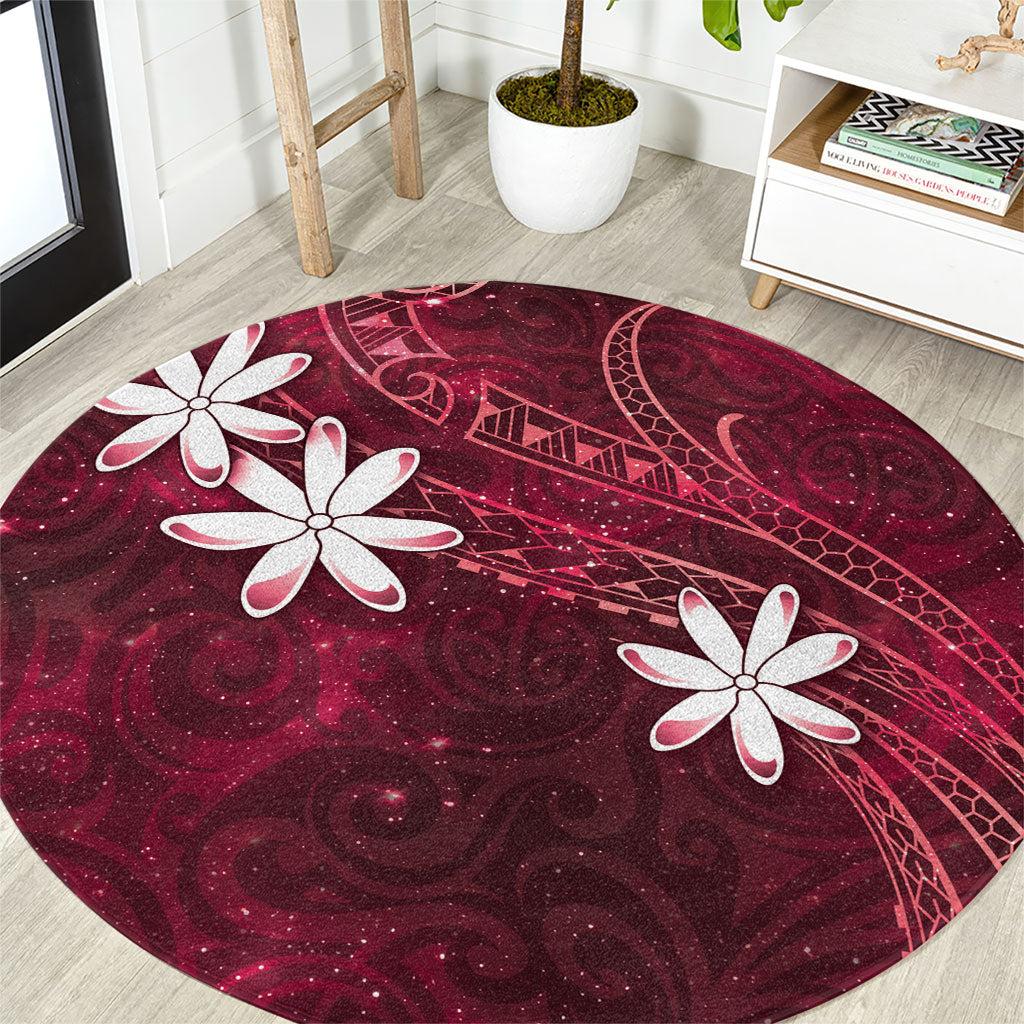 Tahiti Matarii Round Carpet Tahitian Spring Red Galaxy LT05 Red - Polynesian Pride