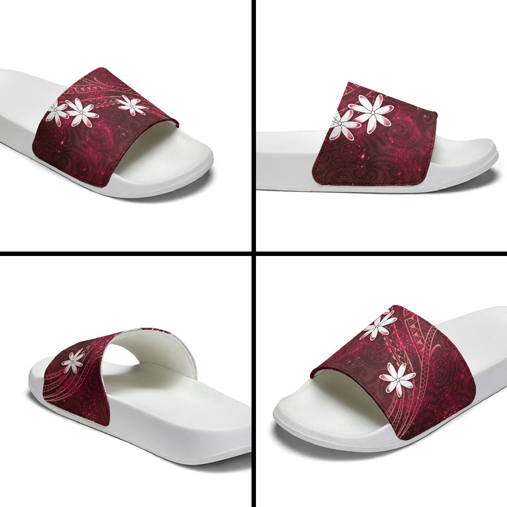 Tahiti Matarii Slide Sandals Tahitian Spring Red Galaxy LT05 - Polynesian Pride