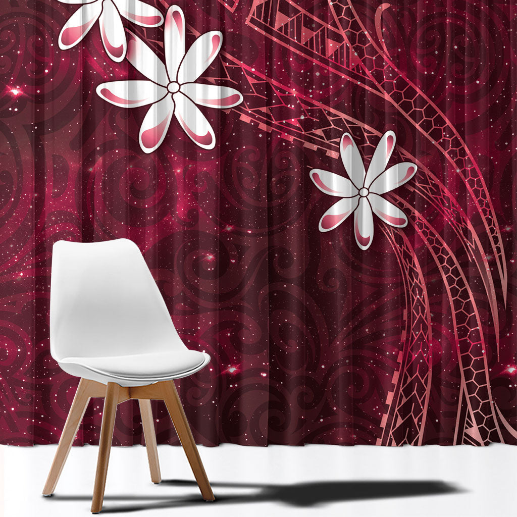 Tahiti Matarii Window Curtain Tahitian Spring Red Galaxy LT05 - Polynesian Pride