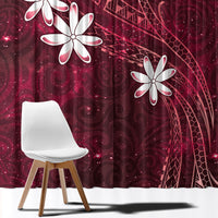 Tahiti Matarii Window Curtain Tahitian Spring Red Galaxy LT05 - Polynesian Pride