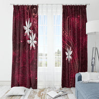 Tahiti Matarii Window Curtain Tahitian Spring Red Galaxy LT05 - Polynesian Pride
