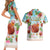 Hawaii Thanksgiving Couples Matching Short Sleeve Bodycon Dress and Hawaiian Shirt Funny Turkey Dabbing Dance LT05 - Polynesian Pride