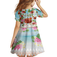 Hawaii Thanksgiving Family Matching Off Shoulder Long Sleeve Dress and Hawaiian Shirt Funny Turkey Dabbing Dance LT05 - Polynesian Pride