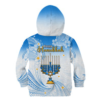 Polynesia Hanukkah Festival Kid Hoodie With Menorah Polynesian Style LT05 - Polynesian Pride