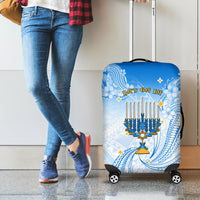 Polynesia Hanukkah Festival Luggage Cover With Menorah Polynesian Style LT05 - Polynesian Pride