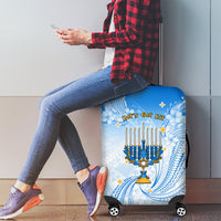 Polynesia Hanukkah Festival Luggage Cover With Menorah Polynesian Style LT05 - Polynesian Pride