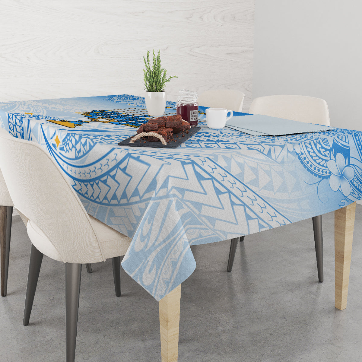 Polynesia Hanukkah Festival Tablecloth With Menorah Polynesian Style LT05 - Polynesian Pride