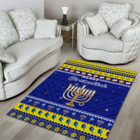 Polynesia Christmukkah Area Rug Menorah With Polynesian Tribal Pattern LT05 - Polynesian Pride