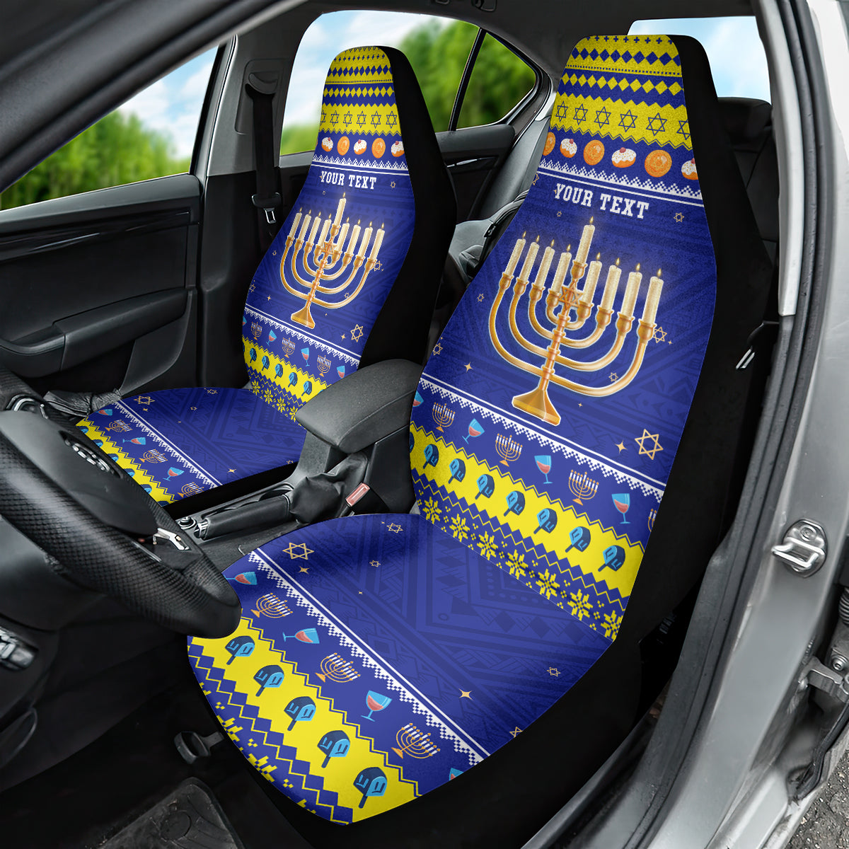 Personalised Polynesia Christmukkah Car Seat Cover Menorah With Polynesian Tribal Pattern LT05 - Polynesian Pride