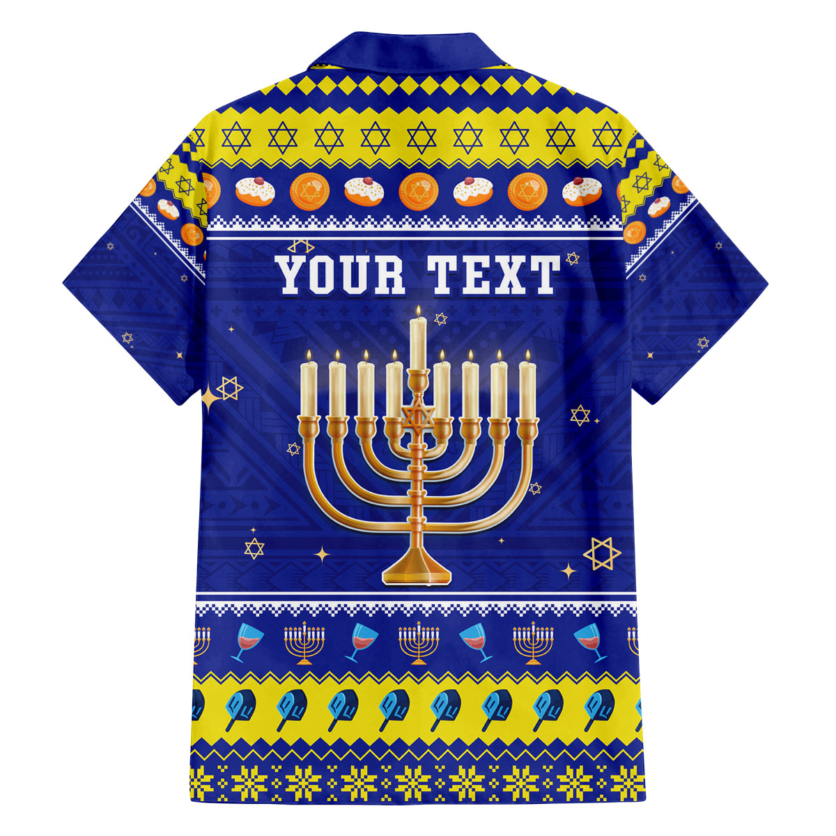 Personalised Polynesia Christmukkah Family Matching Puletasi Dress and Hawaiian Shirt Menorah With Polynesian Tribal Pattern LT05 - Polynesian Pride