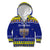 Personalised Polynesia Christmukkah Kid Hoodie Menorah With Polynesian Tribal Pattern LT05 Zip Hoodie Blue - Polynesian Pride