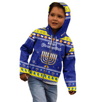 Personalised Polynesia Christmukkah Kid Hoodie Menorah With Polynesian Tribal Pattern LT05 - Polynesian Pride