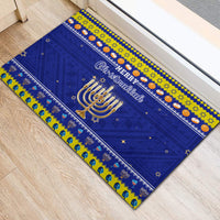 Polynesia Christmukkah Rubber Doormat Menorah With Polynesian Tribal Pattern LT05 - Polynesian Pride