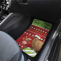 New Zealand Kiwi Christmas Car Mats Paua Shell Glitter Green