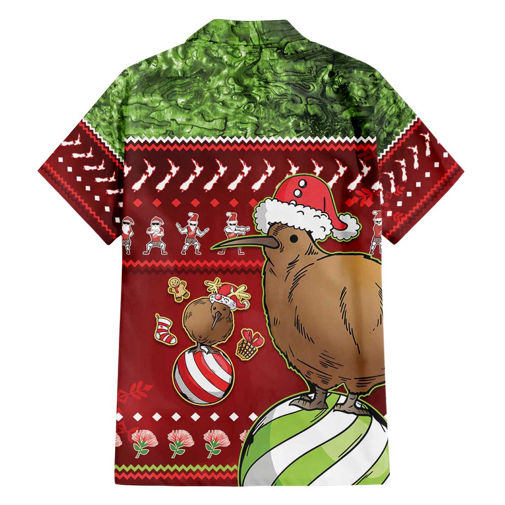 New Zealand Kiwi Christmas Family Matching Puletasi and Hawaiian Shirt Paua Shell Glitter Green LT05 - Polynesian Pride