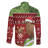 New Zealand Kiwi Christmas Family Matching Puletasi and Hawaiian Shirt Paua Shell Glitter Green LT05 - Polynesian Pride