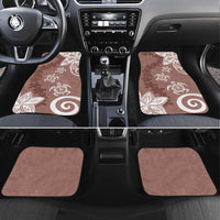 Polynesia Car Mats Brown Tribal Turtle Floral Pattern LT05 Set 4pcs Brown - Polynesian Pride