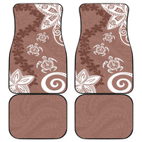 Polynesia Car Mats Brown Tribal Turtle Floral Pattern LT05 - Polynesian Pride