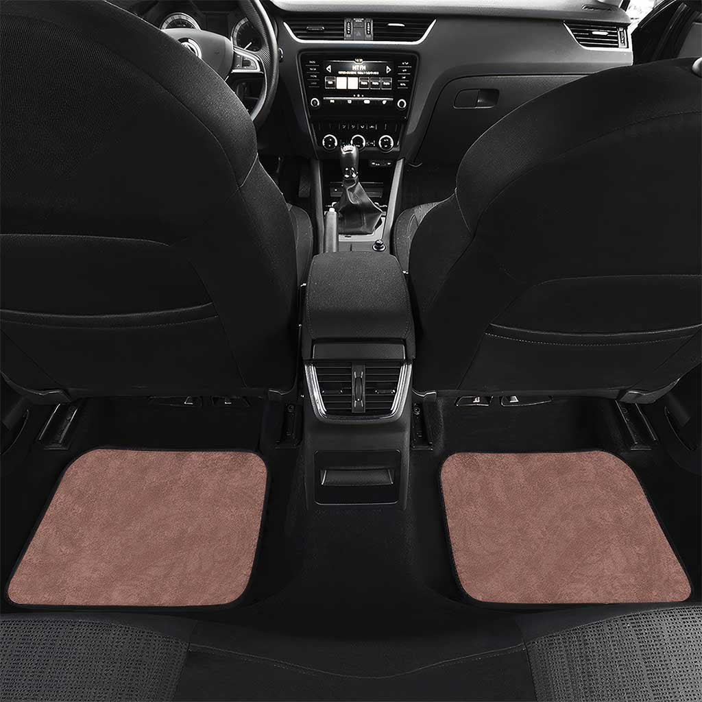 Polynesia Car Mats Brown Tribal Turtle Floral Pattern LT05 Set 2pcs - Back Brown - Polynesian Pride