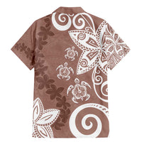 Polynesia Family Matching Mermaid Dress and Hawaiian Shirt Brown Tribal Turtle Floral Pattern LT05 - Polynesian Pride