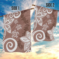 Polynesia Garden Flag Brown Tribal Turtle Floral Pattern LT05 - Polynesian Pride