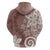 Polynesia Hoodie Brown Tribal Turtle Floral Pattern