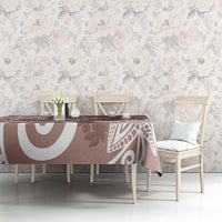Polynesia Tablecloth Brown Tribal Turtle Floral Pattern LT05 - Polynesian Pride