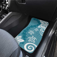 Polynesia Car Mats Hippie Blue Tribal Turtle Floral Pattern LT05 - Polynesian Pride