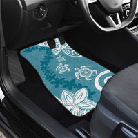Polynesia Car Mats Hippie Blue Tribal Turtle Floral Pattern LT05 - Polynesian Pride