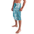 Polynesia Lavalava Hippie Blue Tribal Turtle Floral Pattern