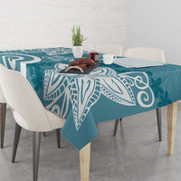 Polynesia Tablecloth Hippie Blue Tribal Turtle Floral Pattern LT05 - Polynesian Pride