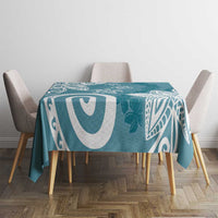 Polynesia Tablecloth Hippie Blue Tribal Turtle Floral Pattern LT05 - Polynesian Pride