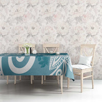Polynesia Tablecloth Hippie Blue Tribal Turtle Floral Pattern LT05 - Polynesian Pride